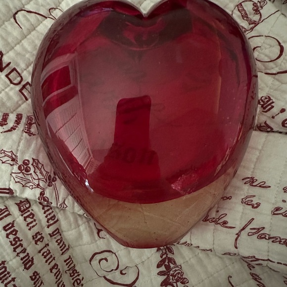 Heavy Blown Murano Style Glass Heart Vase - Picture 2 of 8
